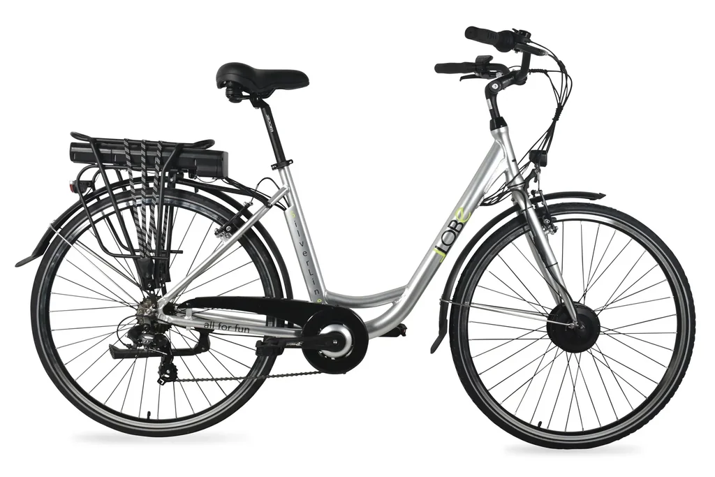 Unisex City-E-Bike, 28 Zoll, Rahmenhöhe 50 cm, 7 - Gang Nabenschaltung, silber, SilverLine, 10 Ah