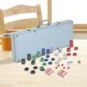 Pokerkoffer inklusive Pokerset silber