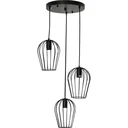 Pendelleuchte mit dem Metalldrahtkäfig-Design schwarz