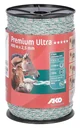 Weidezaunlitze Premium Ultra, 2,5 mm, 400 m, weiß/grün
