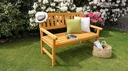 Gartenbank Johanna 2-Sitzer, honigbraun