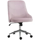 Bürostuhl Schreibtischstuhl Computerstuhl Drehstuhl SOHO-Stil Arbeitstuhl mit Wippenfunktion höhenverstellbar Samt Rosa