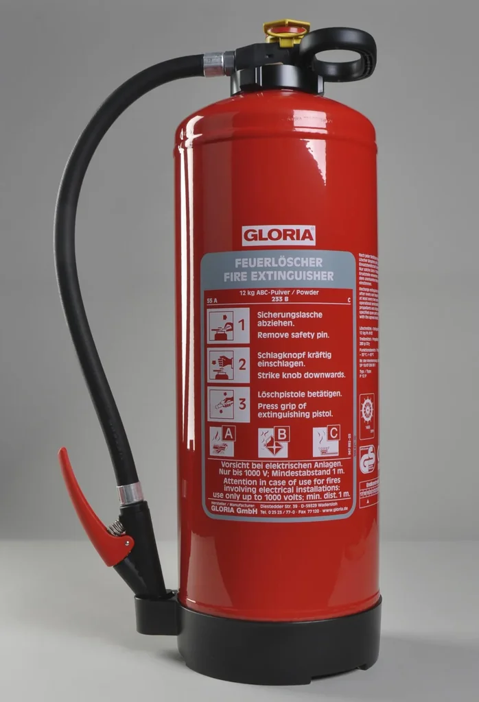 Feuerlöscher P12 Pro, 12 kg Pulver, 55A, 233B,C, Schlagknopf, frostsicher