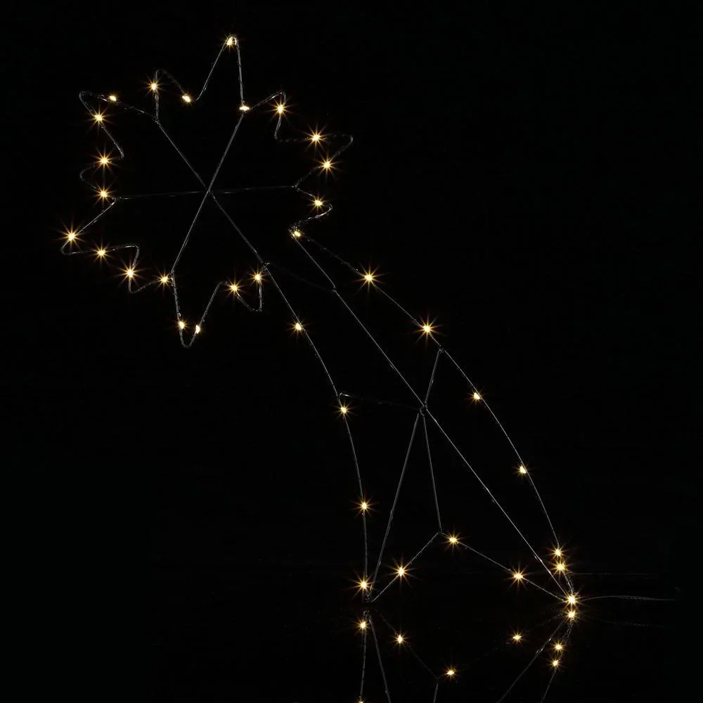 Falling Star - LED - Weihnachtsbeleuchtung - mit Zeitschaltuhr - 59 x 26 cm - Warm White