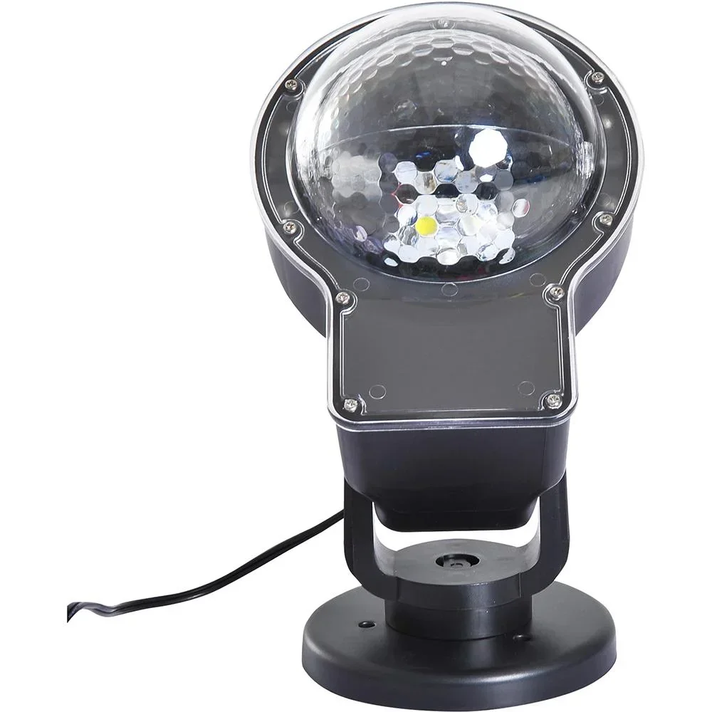 LED Projektor Lichter Lichteffekt Schneeflocke Weihnachten Schwarz
