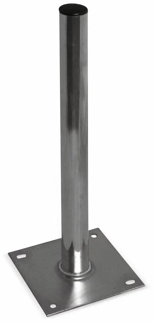 Standfuß Stahl 100 cm, 48 mm Rohr, Platte 19 x 19 cm