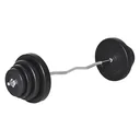 Langhantel Set Kurzhantel einstellbar mit W-förmigen Griffe für Krafttraining 70 kg Metall Schwarz