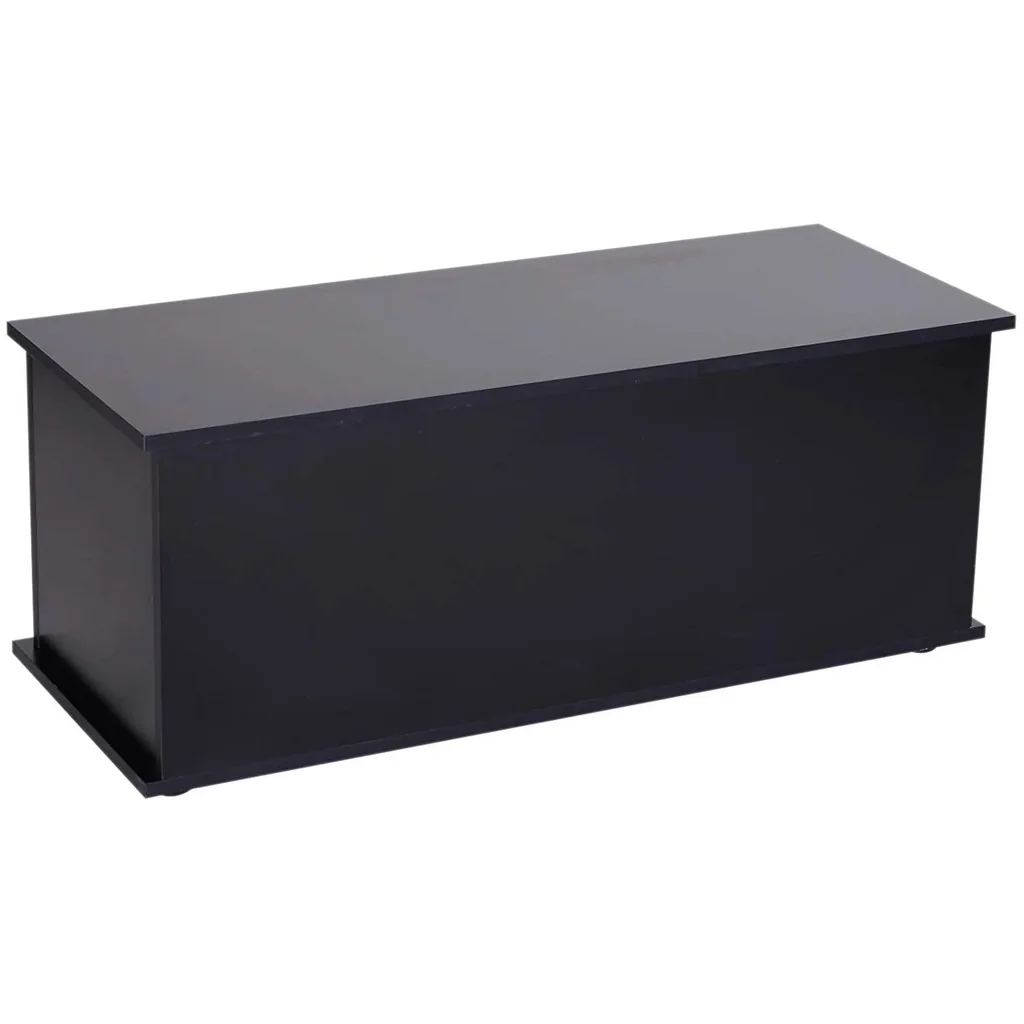 Truhe Aufbewahrungsbox Holzkiste mit klappbarem Deckel Schwarz