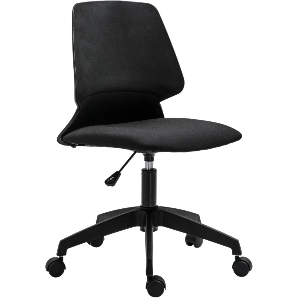 Drehstuhl Schreibtischstuhl rollbar höhenverstellbar ergonomisch gepolstert Leinen Schwarz 60 x 50 x (84 93) cm