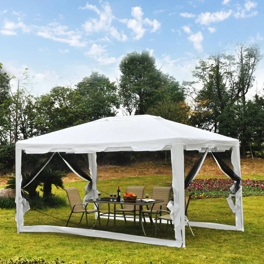 Pavillon Partyzelt mit Seitenwänden 4x3m