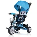Kinderfahrrad/Dreirädchen - Blau- Schiebestange, klappbare Fußstütze, Korb