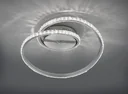LED-Deckenleuchte RUBIN, 19 W RGBW, 3000K, 1700 lm, Fernbedienung, Alu gebürstet, Kristall-Cover