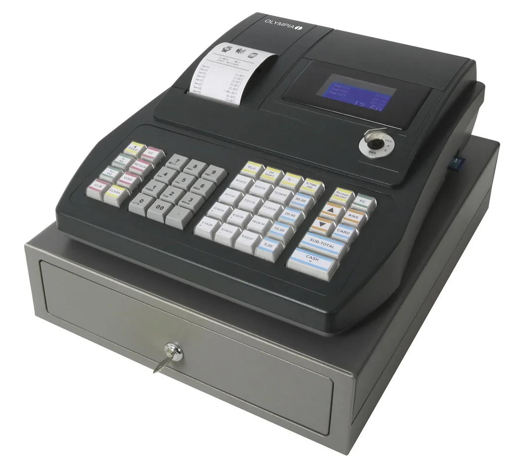 Registrierkasse mit 3 + 8 Fächer, Hub-Tastatur und TSE 3-Jahres-Lizens