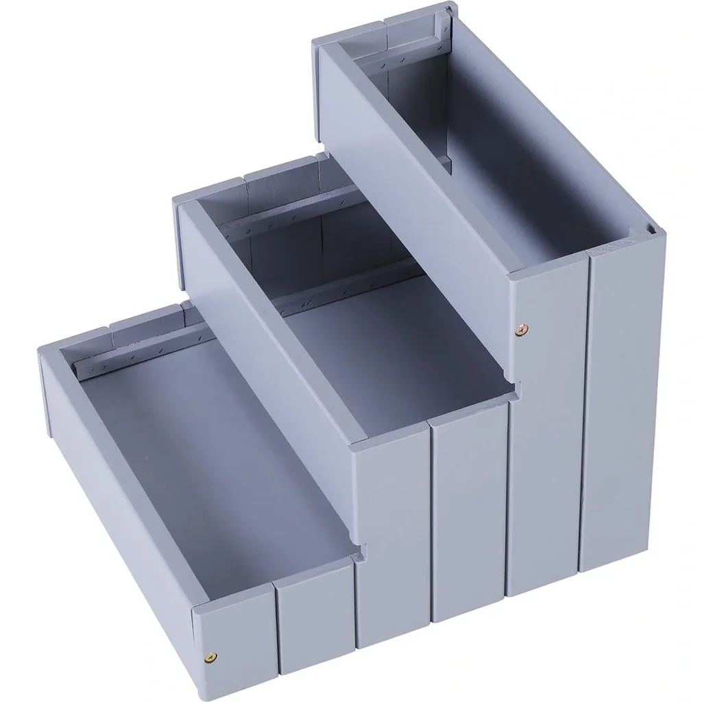 Haustiertreppe mit 3 Stufen grau