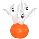 Aufblasbar Halloween Geist mit Kürbis Beleuchtung Gespenst SSelbstaufblasender Kürbis Ghost Doll Dekoration Polyester We