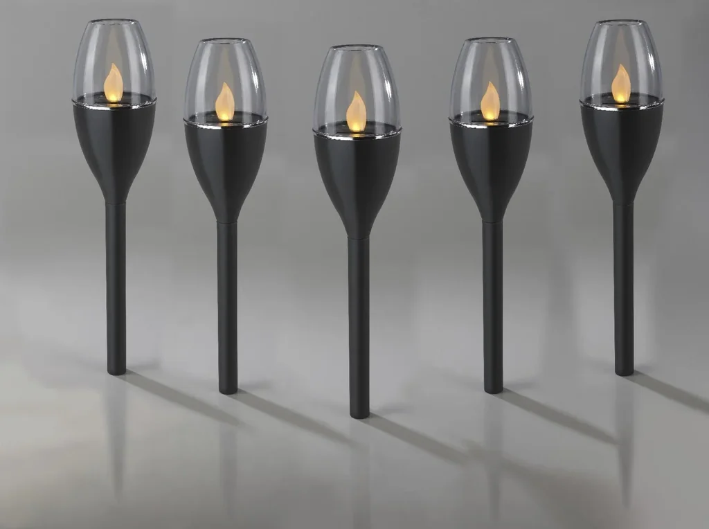 Solar Flammen Leuchten - 5er Set