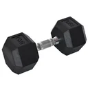 Gummi-Hantel Fitness Hantel Kurzhantel für Trainingsraum Büro Einzelhantel sechseckige Form Stahl Gummi schwarz 15 KG