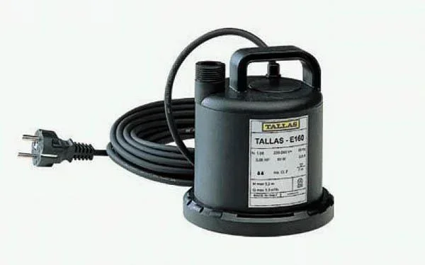 Flachsauger-Tauchpumpe E 160 NA, flachsaugend bis 3 mm, 80 Watt