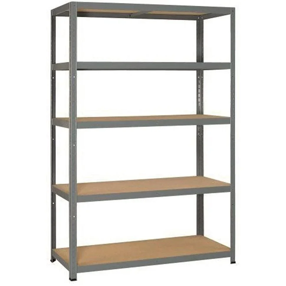 Metall-Lagerregal / Fachbodenregal mit 5 Fachböden - 875kg Kapazität - (HxBxT) 120x40x180cm - 175kg pro Fachboden