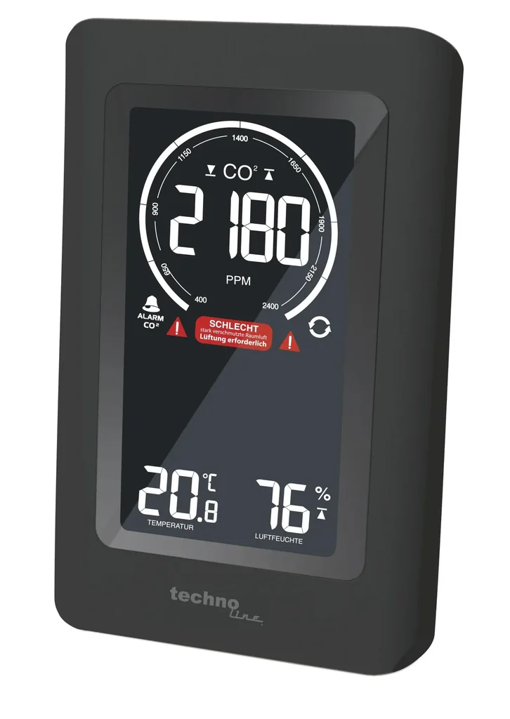 Luftgütemonitor mit Infrarot Gassensor und CO2 Erkennung