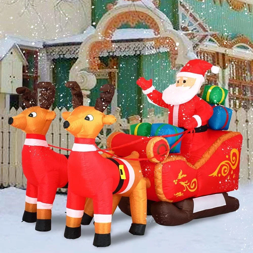 Der Weihnachtsmann im Schlitten