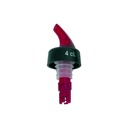 Portionierer, Flaschenausgießer, Spirituosen Dosierer, rot - schwarz, Ausschankmenge: 40 ml