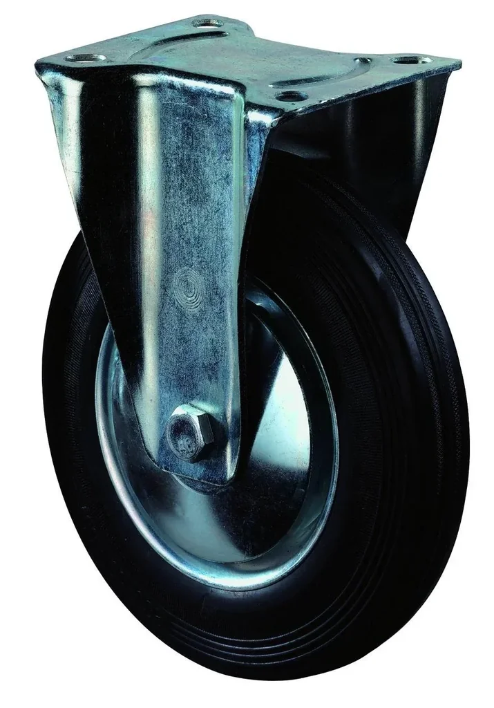 Bockrolle mit Vollgummi - Reifen, Raddurchmesser 200 mm