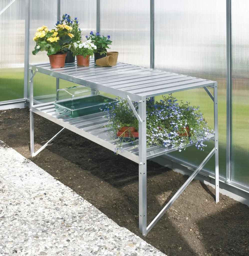 Alutisch, Farbe 2 Ablagen, Farbe 121 x 54 x 76 cm, Farbe smaragd