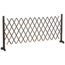 Scherengitter Absperrgitter Scherensperre ausziehbar 37-225 cm Garten flexibel praktisch Holz Verkohlt 225 x 30 x 106 cm