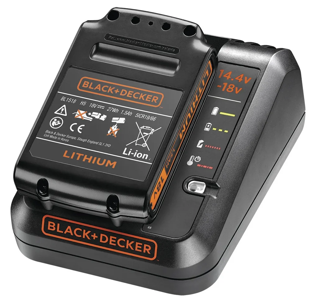 Starterkit 18 Volt: Schnell-Ladegerät + Akku, 1,5 Ah BDC1A15