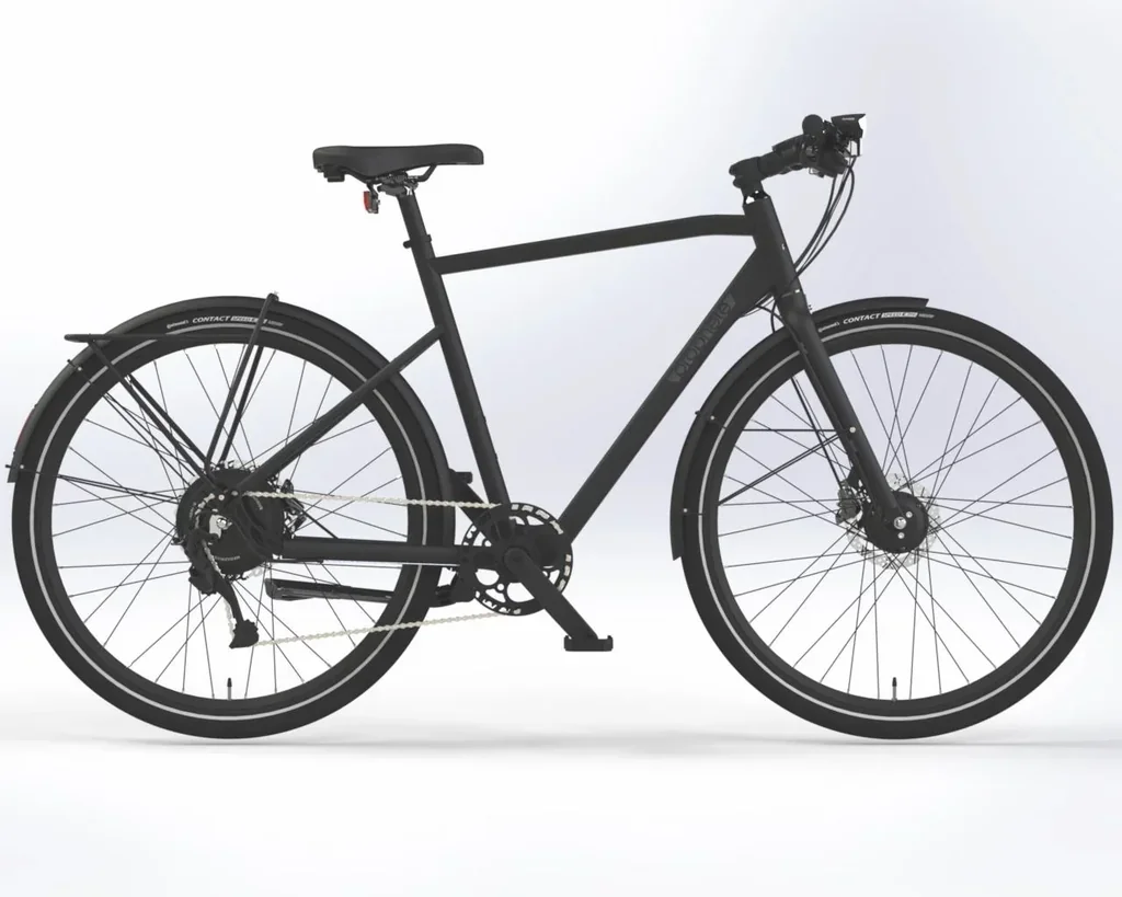 Herren City E-Bike 28 Zoll, Rahmenhöhe 55 cm, 8 Gang Kettenschaltung, schwarz, URBANICER 21.EMU.10
