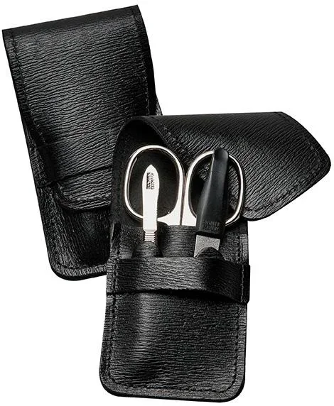 Manikür-Etui, Echtleder, 3-teilig