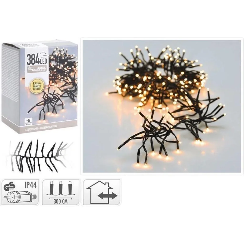Cluster-Beleuchtung 384LED - Warmweiß - 3m
