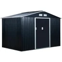 Werkzeugablage mit Bodenplatte Metall Schwarz 277 x 195 x 192 cm