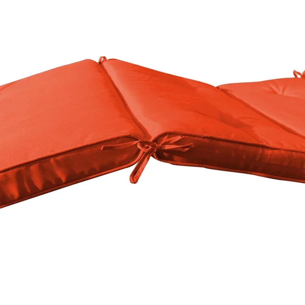 Garten-Kissen für Liege mit Schlaufen - Orange - 196x55x5cm