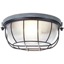 Deckenleuchte Lauren industriell Holzschwarz 40W Ø 25 cm