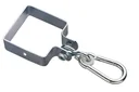 Schaukelhaken quadratisch 90 x 90 x 3 mm verzinkt mit Karabiner für Spielgeräte