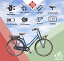 Unisex Alu-City E-Bike, 28 Zoll, 3-Gang Nabenschaltung, blau, RT530