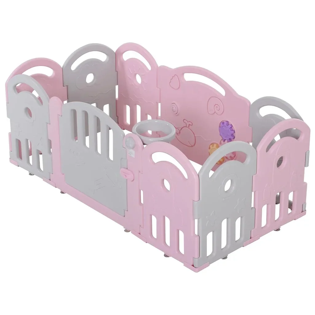 Baby Laufgitter mit Ballkorb und 3 Zahnräder