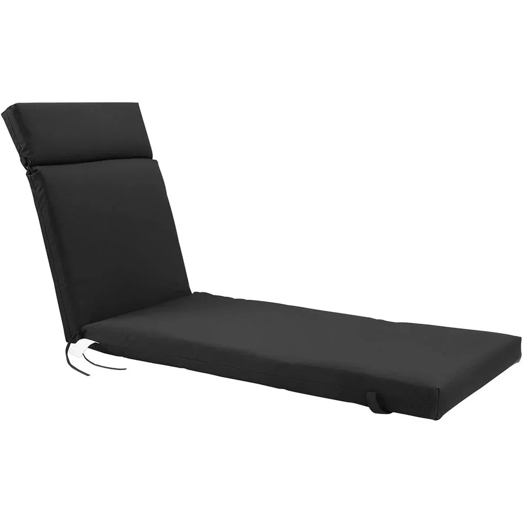 Liegematratze, Liegematratze, Liegematratze Garten, Bezug, Polyester, schwarz, 196 x 55 x 8 cm