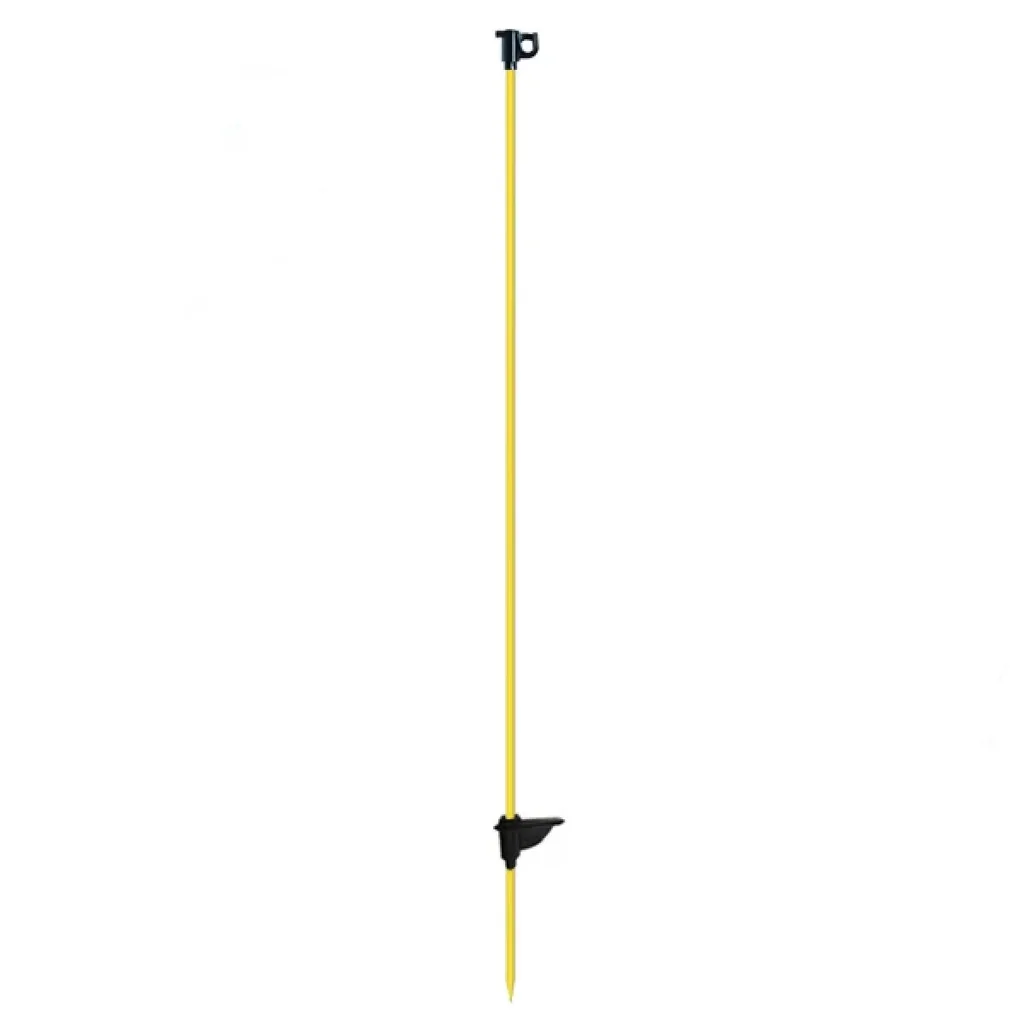 Fiberglaspfähle 160cm mit Trittfuß u. Isolator