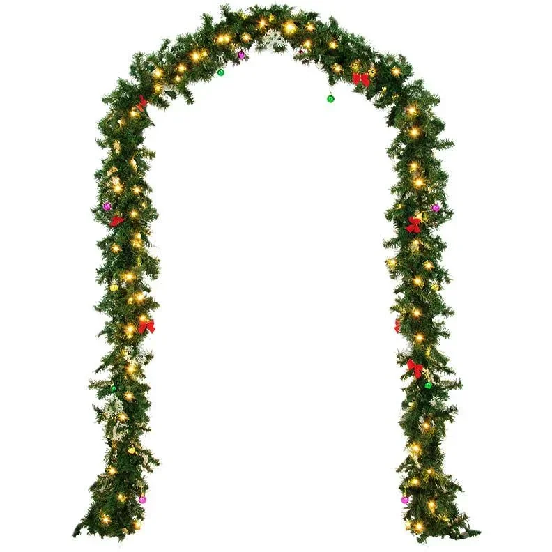 Girlande Weihnachten 5m mit 80 LED's inkl. Dekoration für drinnen & draussen