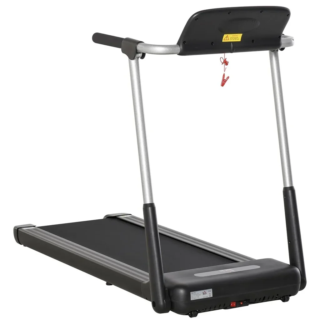 Elektrisches Laufband mit LED-Display Faltbares Fitnessgerät 1-12 Km/h Stahl Schwarz 138 x 67 x 111 cm