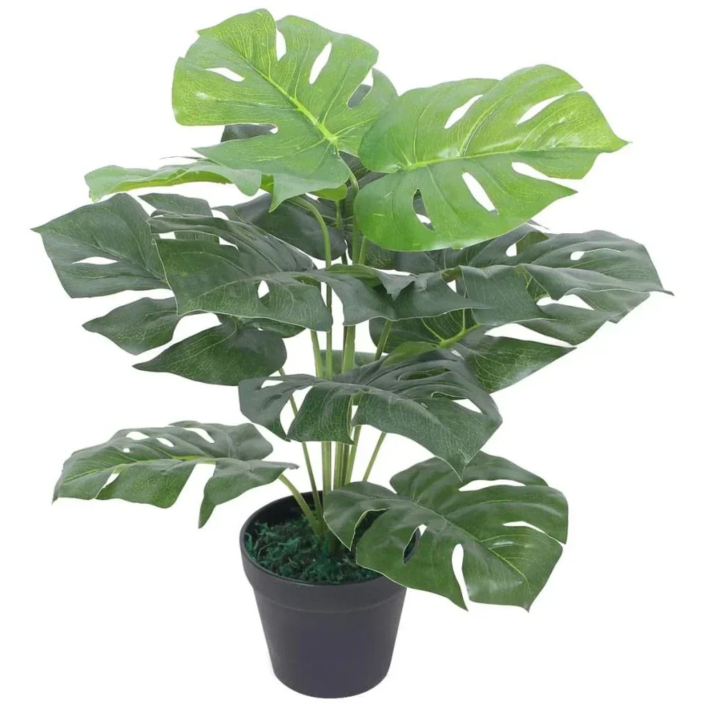 Kunstpflanze mit Topf monstera 45 cm grün