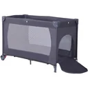 Babybett Kinderreisebett klappbar Klappbett mit Matratze + Rollen Tragetasche Schwarz 120 x 60 x 75 cm