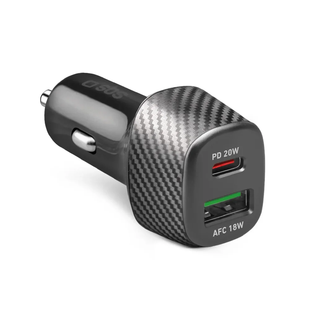 Ladestecker Carbon 12/24V USB/TypC