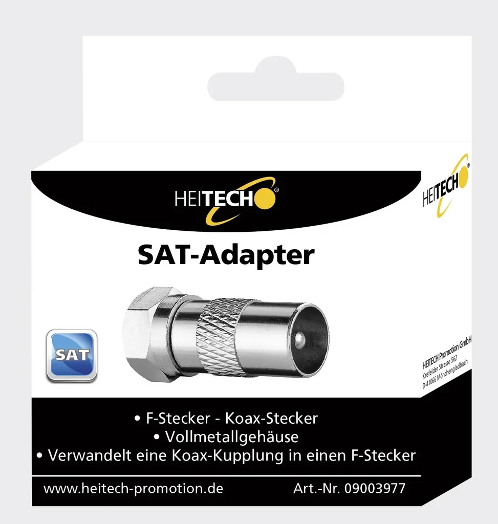 SAT-Adapter F-Stecker-Koax Stecker
