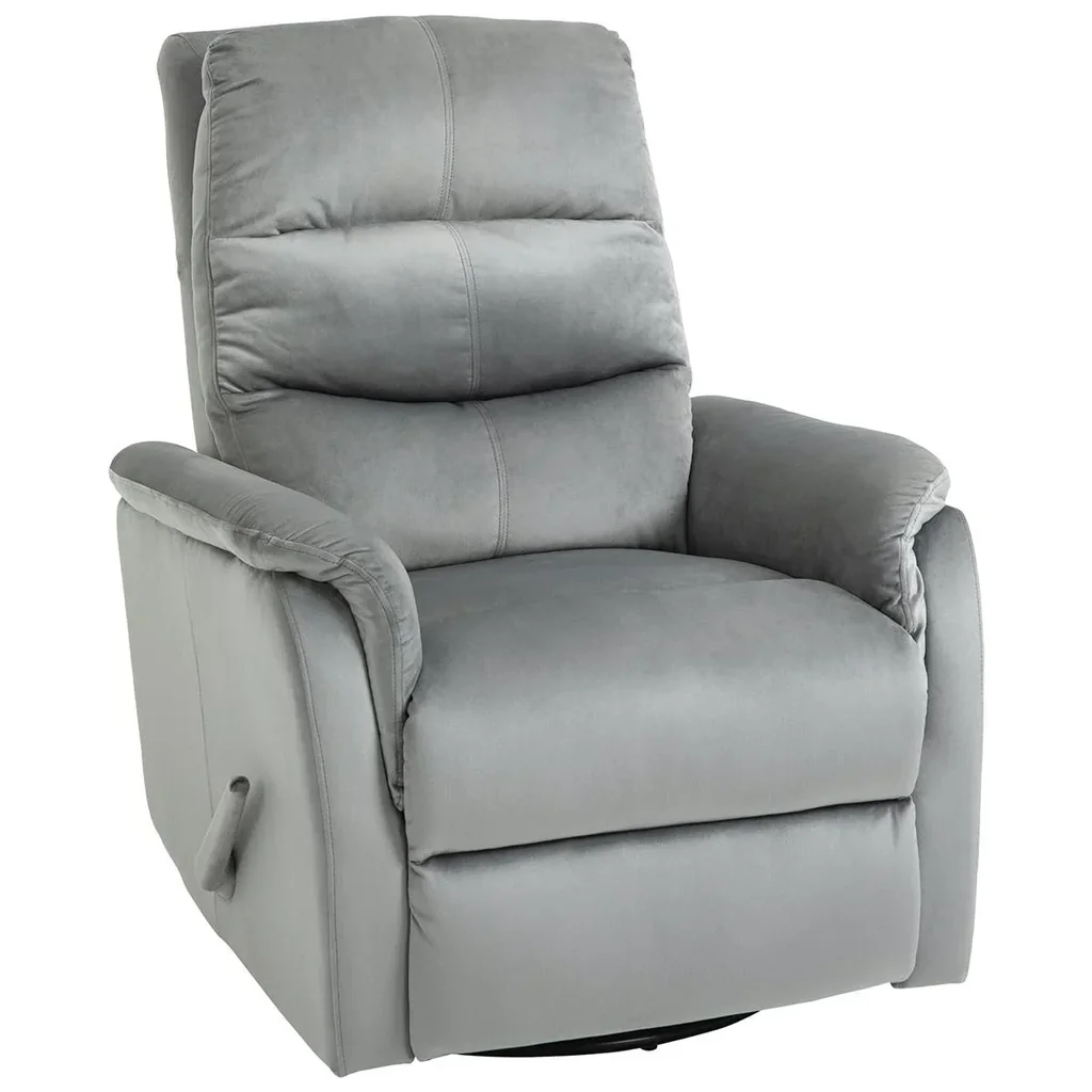 Relaxsessel Liegesessel TV Sessel mit Wippenfunktion Einzelsofa 140° neigbar Fernsehsessel Polyester Grau 80 x 102 x 100