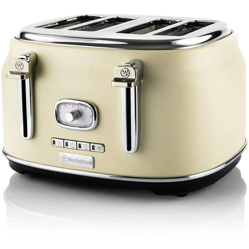 Retro-Toaster - 4-Scheiben-Toaster - Weiß