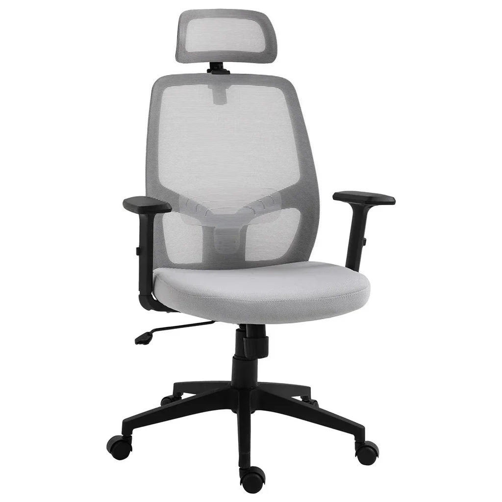 Bürostuhl Home-Office-Stuhl Schreibtischstuhl Computerstuhl mit Wippenfunktion Kopflehne Lendenwirbelstütze höhenverstel